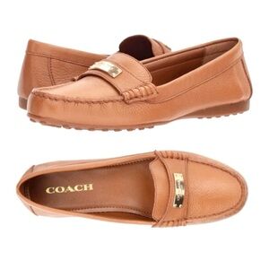 Coach Fredrica Slip On Leather Loafers Driving Moccasins